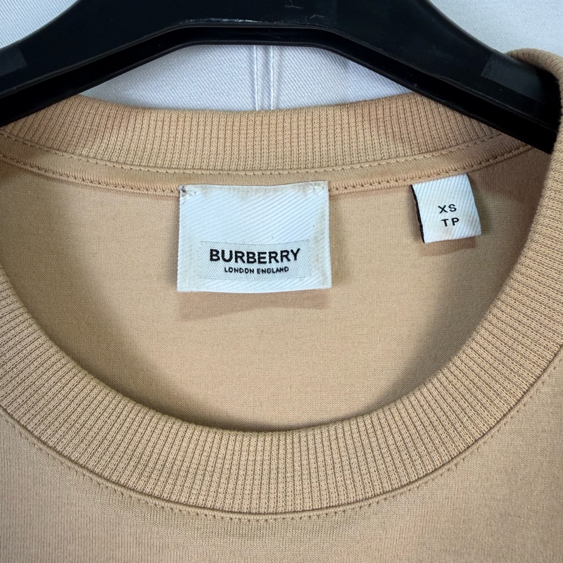 莉亞精品♡ Burberry 戰馬白標短袖 土黃XS 二手-2