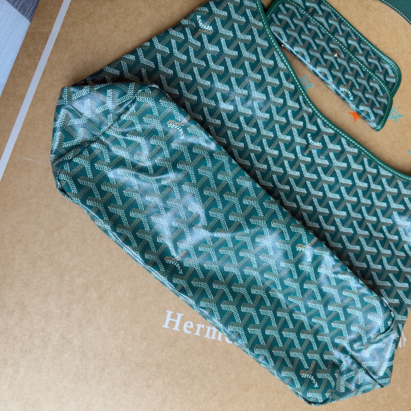 GOYARD Bohème Hobo單肩流浪包 經典綠-2