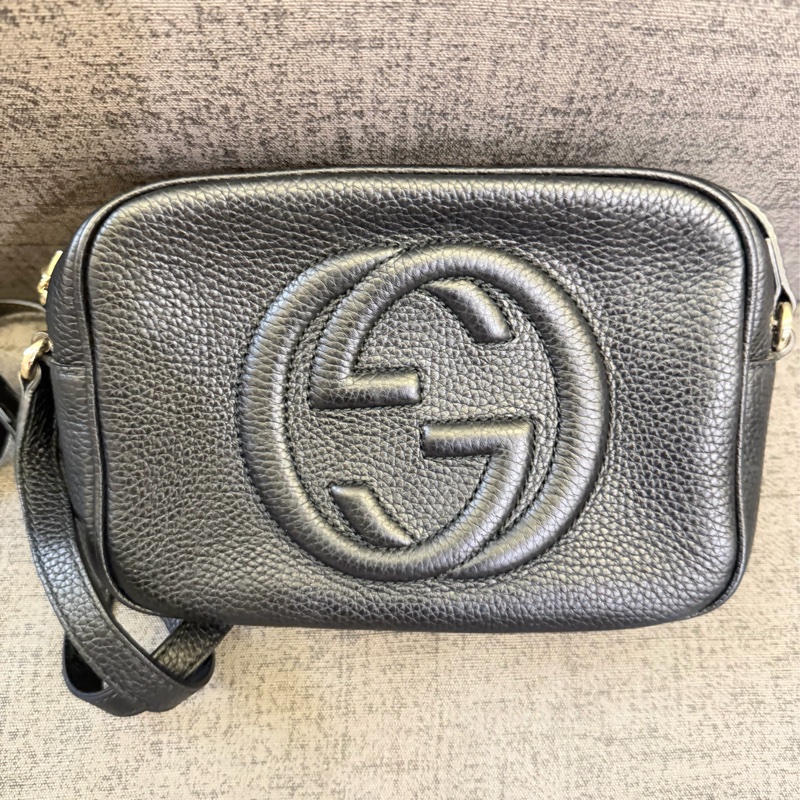 Gucci 黑色相機包 308364-6