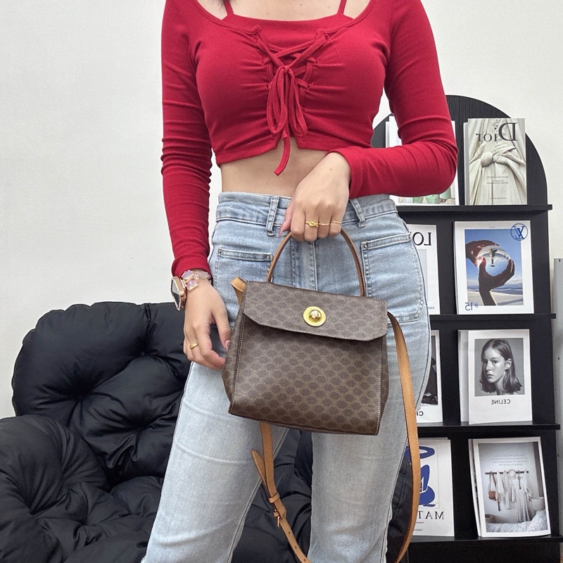【赫蒂國際精品】Celine 賽琳 經典凱莉包 vintage-1