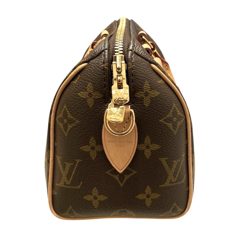 LOUIS VUITTON 路易威登 M46234 SPEEDY BANDOULIERE 20 迷你波士頓包 PVC帆布 老花 棕色×奶茶色 金釦-2