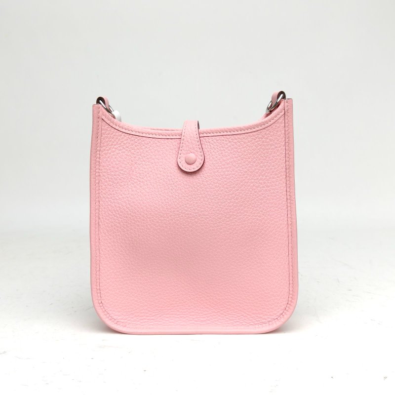 HERMES EvelyneMini16新櫻花粉TC皮K2025銀扣肩背包-2
