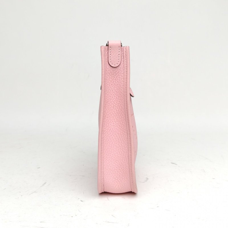 HERMES EvelyneMini16新櫻花粉TC皮K2025銀扣肩背包-3