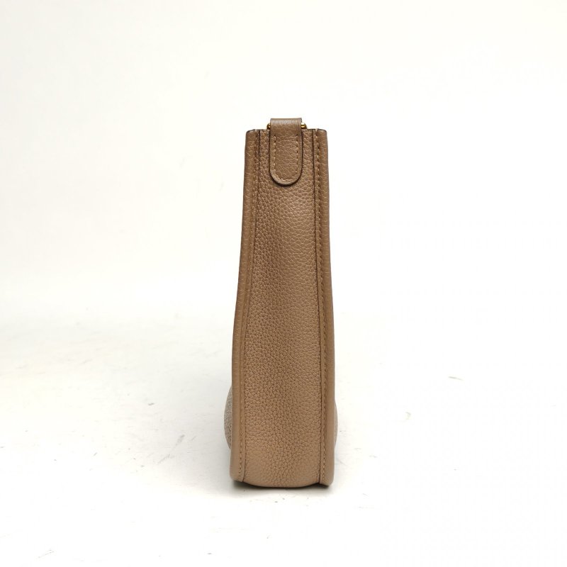 HERMES EvelyneMini16威瑪犬米色TC皮Z刻金扣肩背包-3