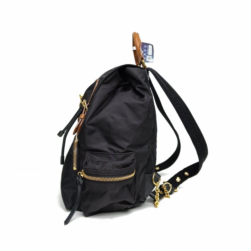 Burberry TheRucksack軍旅雙肩包中號黑色尼龍肩背包-1