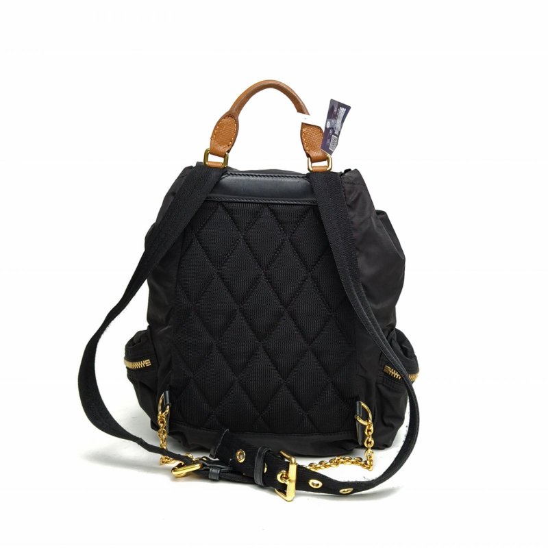 Burberry TheRucksack軍旅雙肩包中號黑色尼龍肩背包-2