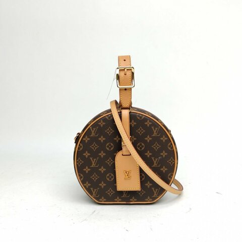 LOUIS VUITTON PETITEBOITECHAPEAU硬圓餅中號老花PVC2018肩背包