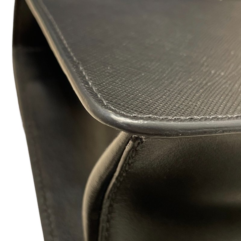 PRADA 普拉達 信封包 SAFFIANO 皮革 黑色 金釦-8