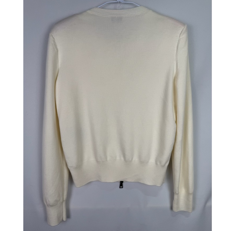 莉亞精品♡ Moncler白色拼接羽絨外套XS 二手-1