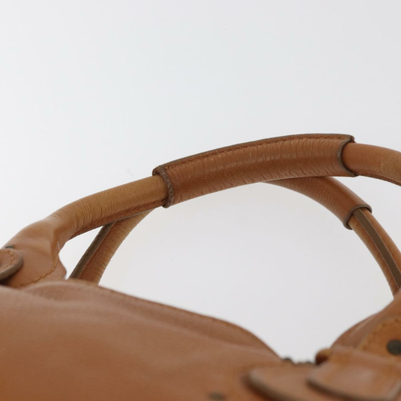 【日本直送】Chloe Paddington 手提包，棕色、銀色、金色皮革，正品 am11277A-13