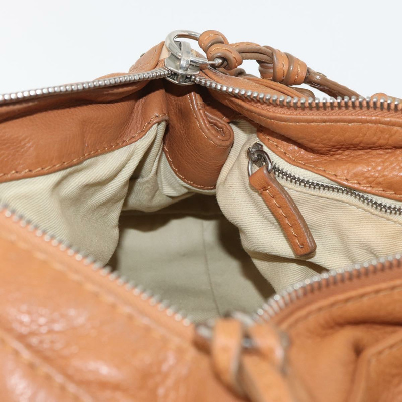 【日本直送】Chloe Paddington 手提包，棕色、銀色、金色皮革，正品 am11277A-21