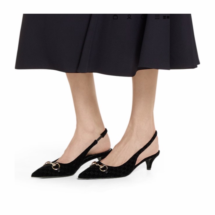 Gucci 女士 馬銜扣露跟高跟鞋36 37 37.5 38 39 39.5 40碼跟高: 4.3cm-2