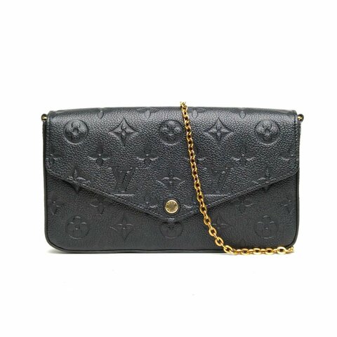 LOUIS VUITTON POCHETTEFELICIE三合一鏈條包黑色牛皮2018肩背包