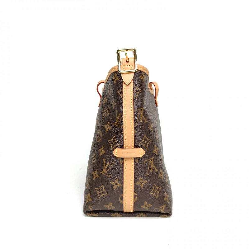 LOUIS VUITTON CARRYALL小號29配子袋老花PVC金扣晶片肩背包-1