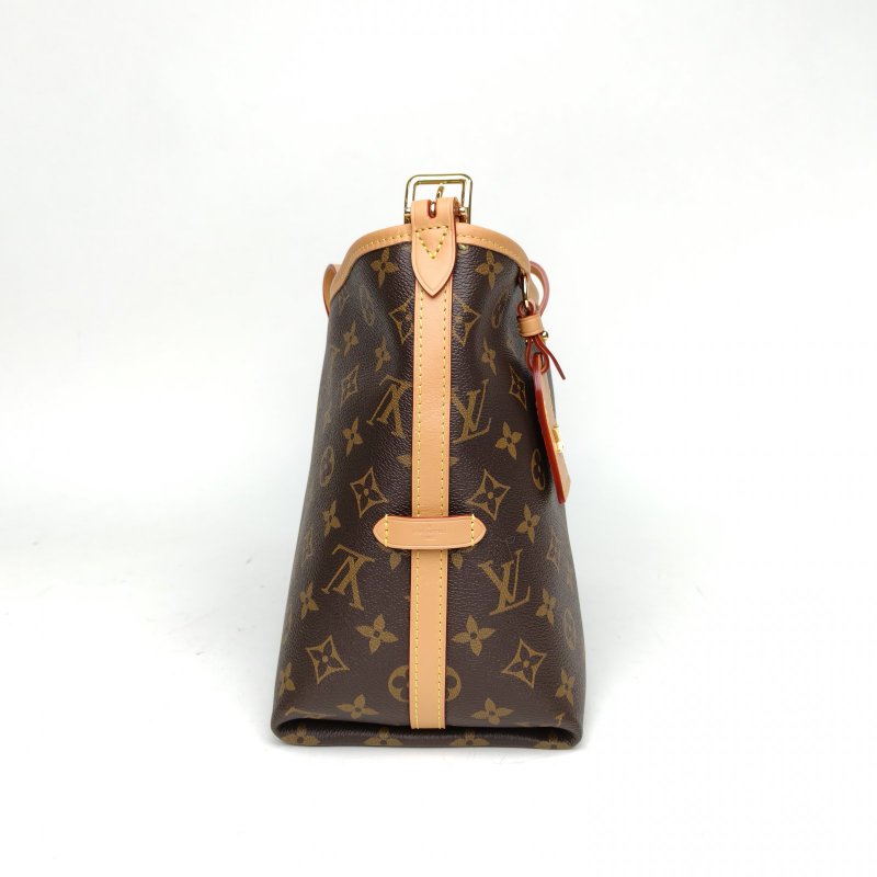 LOUIS VUITTON CARRYALL小號29配子袋老花PVC金扣晶片肩背包-3