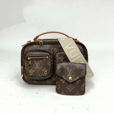 LOUIS VUITTON UtilityCrossbody相機包炸藥包老花PVC晶片肩背包