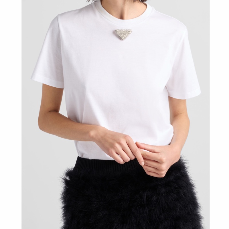Prada 女士 logo 短袖T恤XXS XS S M L碼-3