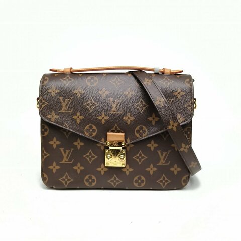 LOUIS VUITTON MetisPochette郵差包老花PVC金扣2018肩背包