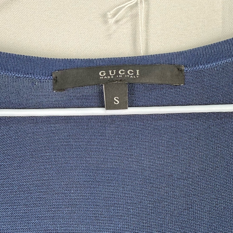 莉亞精品♡ Gucci 寶藍色針織衫 尺碼S 二手-2
