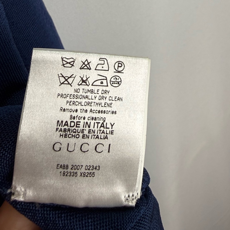 莉亞精品♡ Gucci 寶藍色針織衫 尺碼S 二手-4