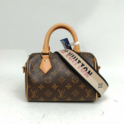 LOUIS VUITTON Sp20可拆卸黑白寬肩帶老花PVC晶片肩背包