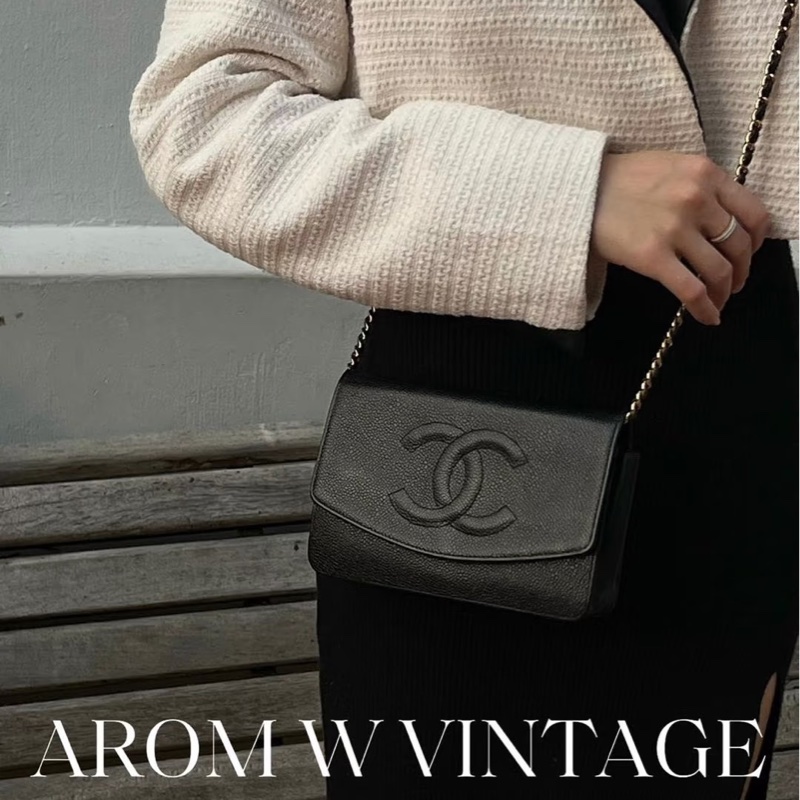 Chanel Woc 黑金荔枝 鏈包-0