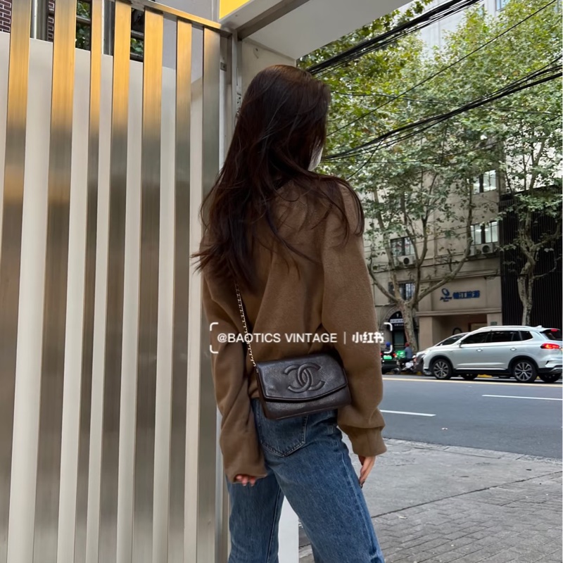 Chanel Woc 黑金荔枝 鏈包-1