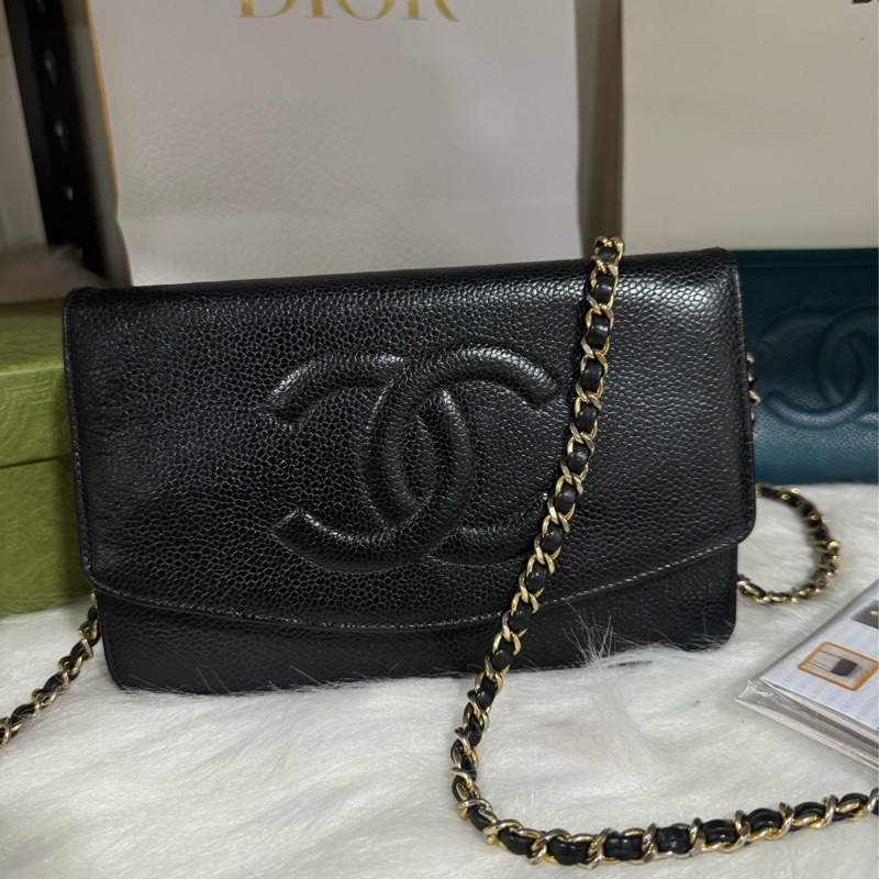 Chanel Woc 黑金荔枝 鏈包-2