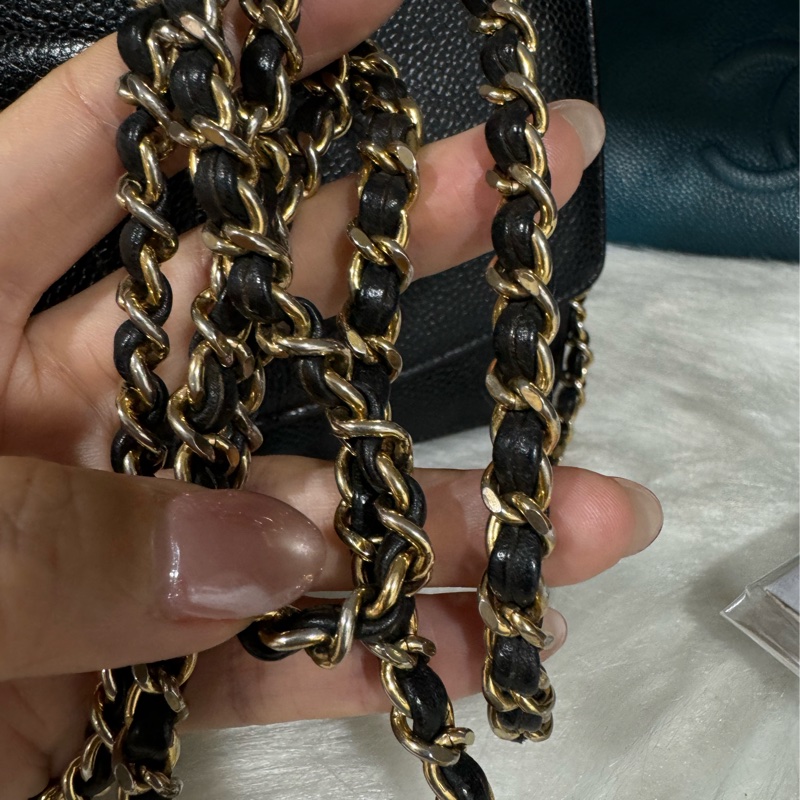 Chanel Woc 黑金荔枝 鏈包-4