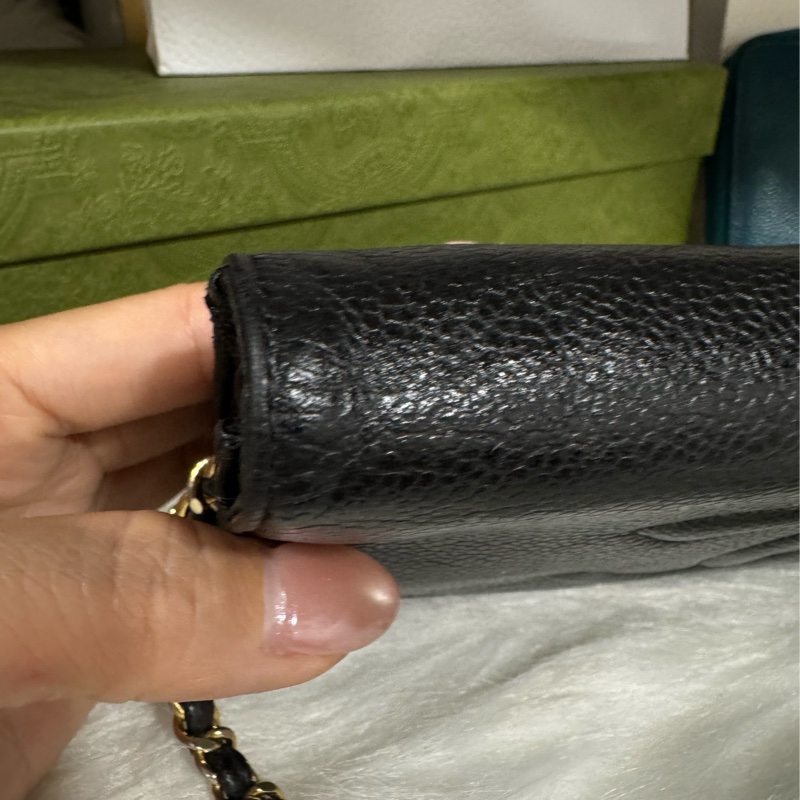 Chanel Woc 黑金荔枝 鏈包-5