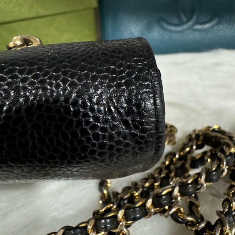 Chanel Woc 黑金荔枝 鏈包-6