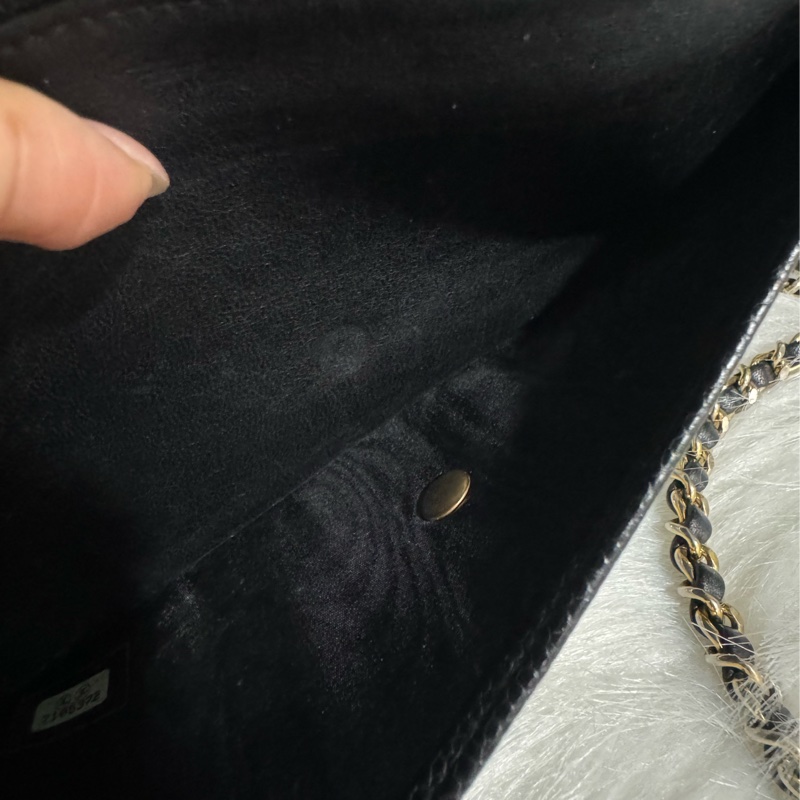Chanel Woc 黑金荔枝 鏈包-20