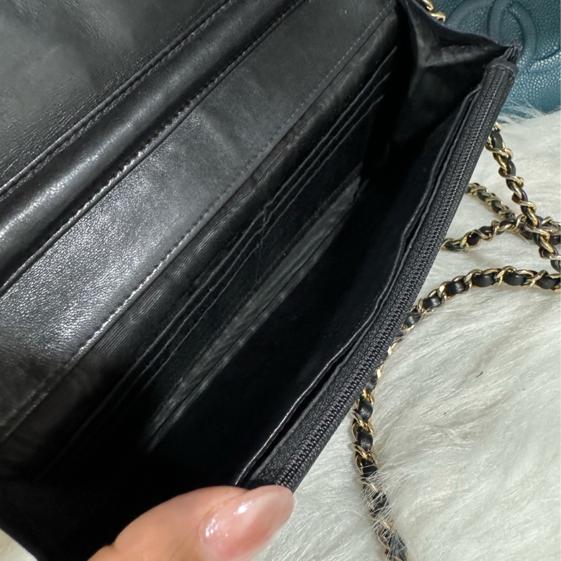 Chanel Woc 黑金荔枝 鏈包-23