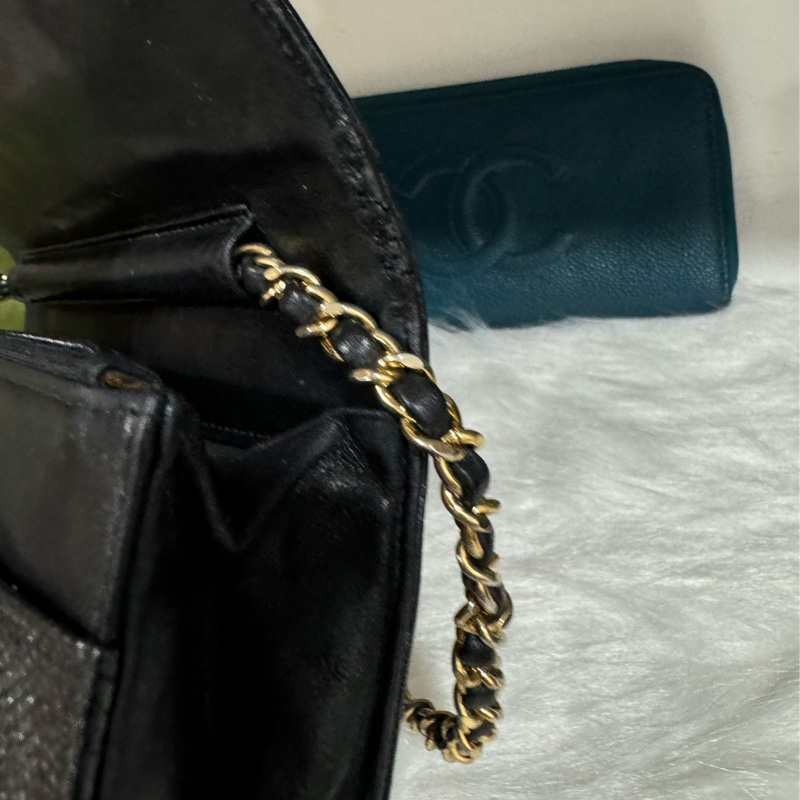 Chanel Woc 黑金荔枝 鏈包-24