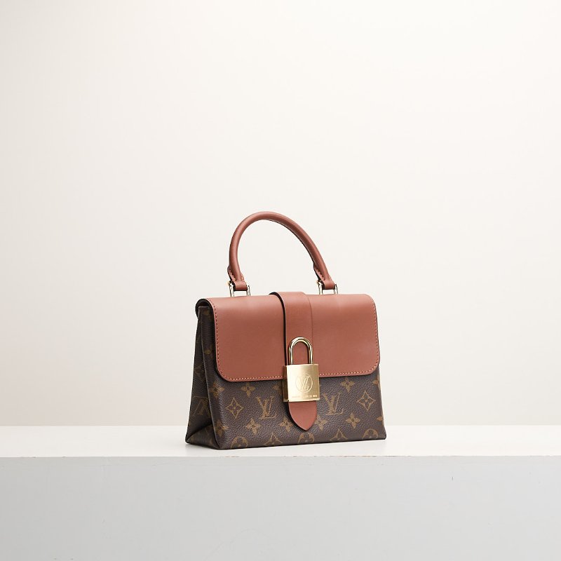 二手Lv locky BB 鎖頭包/焦糖色-1