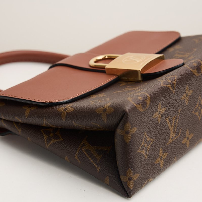 二手Lv locky BB 鎖頭包/焦糖色-4