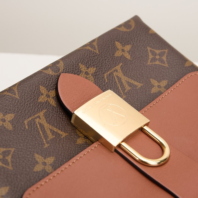 二手Lv locky BB 鎖頭包/焦糖色-5