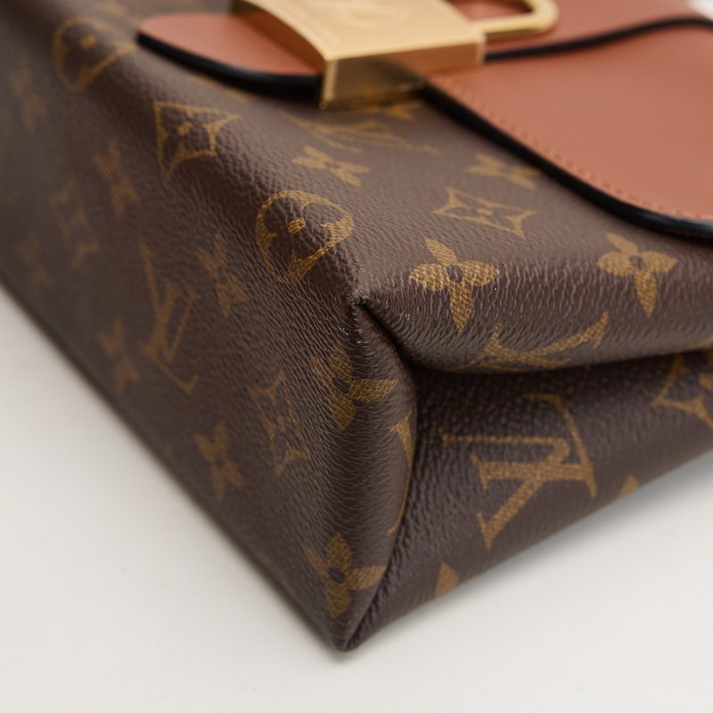 二手Lv locky BB 鎖頭包/焦糖色-7