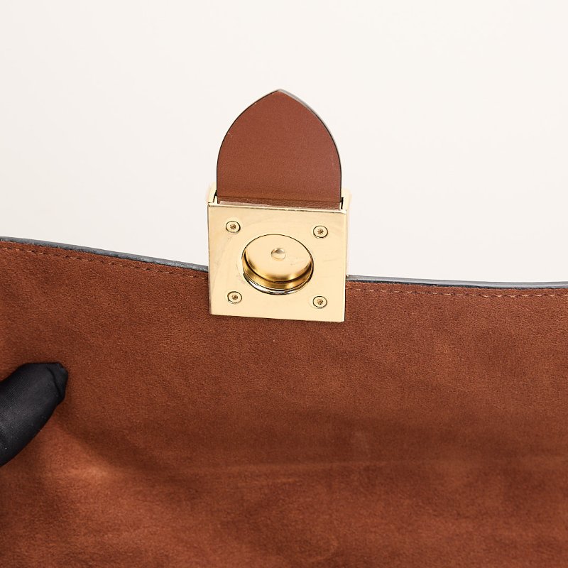 二手Lv locky BB 鎖頭包/焦糖色-23