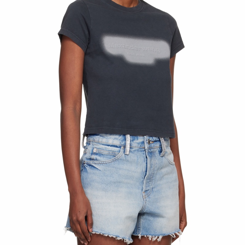 Alexander Wang 女士 反光光環印花Logo T恤XXS XS S M L碼-6