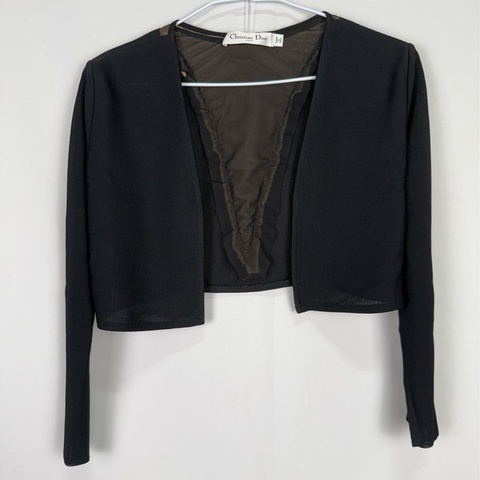 莉亞精品♡ Dior 黑色短版外套 尺碼42 二手