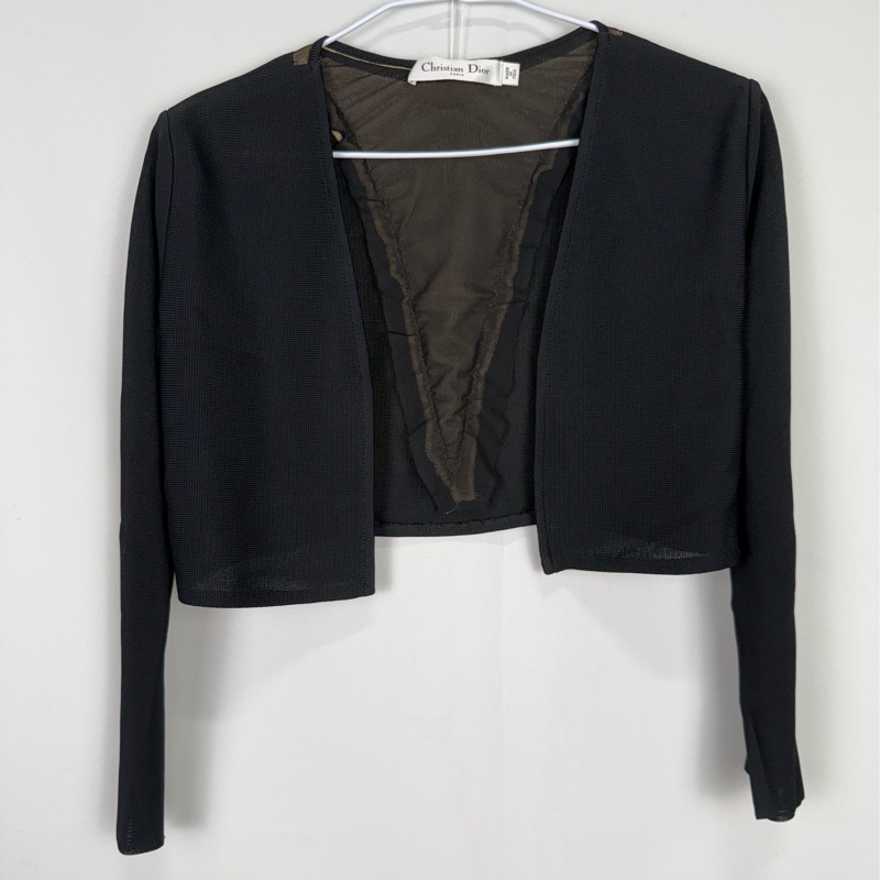 莉亞精品♡ Dior 黑色短版外套 尺碼42 二手-0