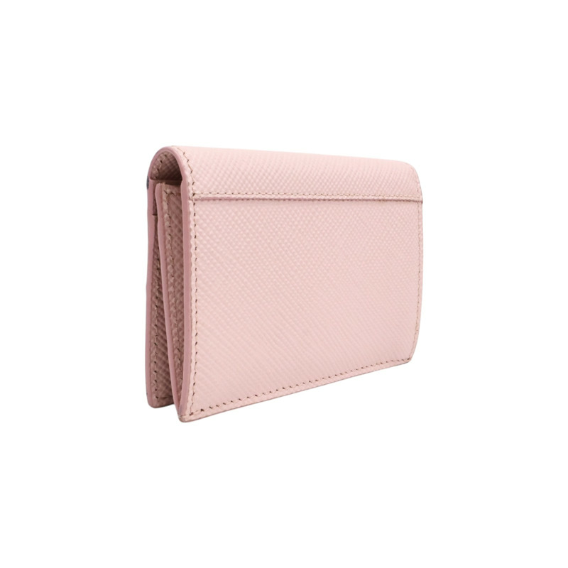 粉色 Saffiano防刮牛皮 卡片夾【PRADA 普拉達】 1MC945-1