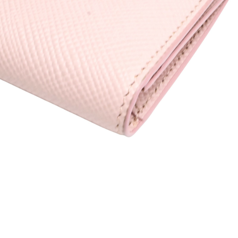 粉色 Saffiano防刮牛皮 卡片夾【PRADA 普拉達】 1MC945-10