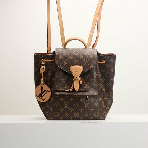 二手Lv Montsouris PM老花後背包/晶片款