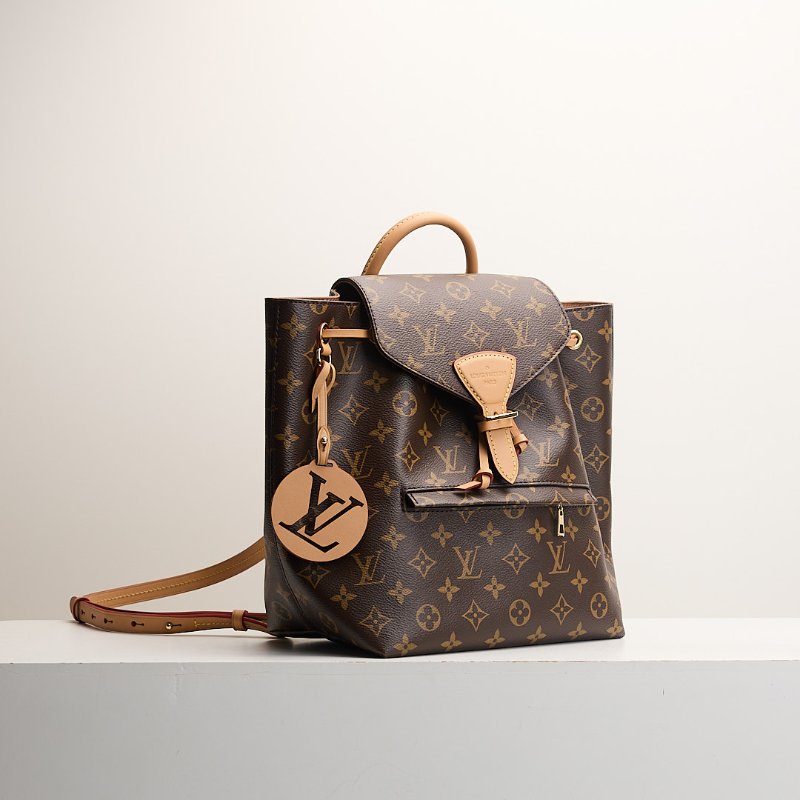 二手Lv Montsouris PM老花後背包/晶片款-1