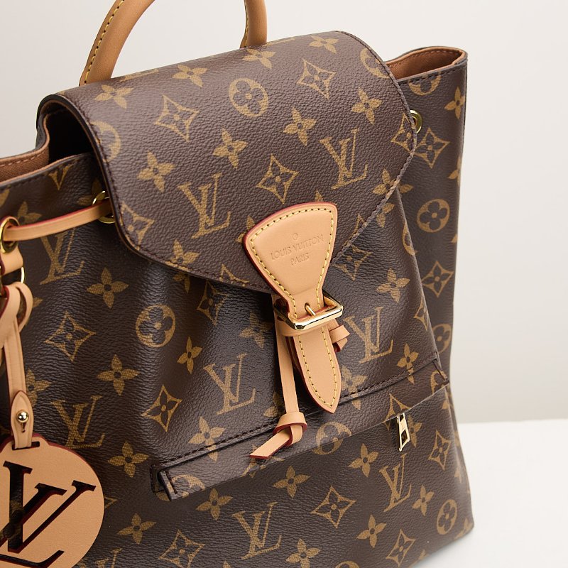 二手Lv Montsouris PM老花後背包/晶片款-10