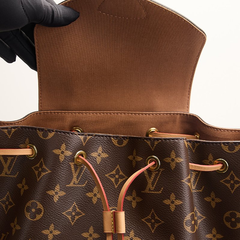 二手Lv Montsouris PM老花後背包/晶片款-19