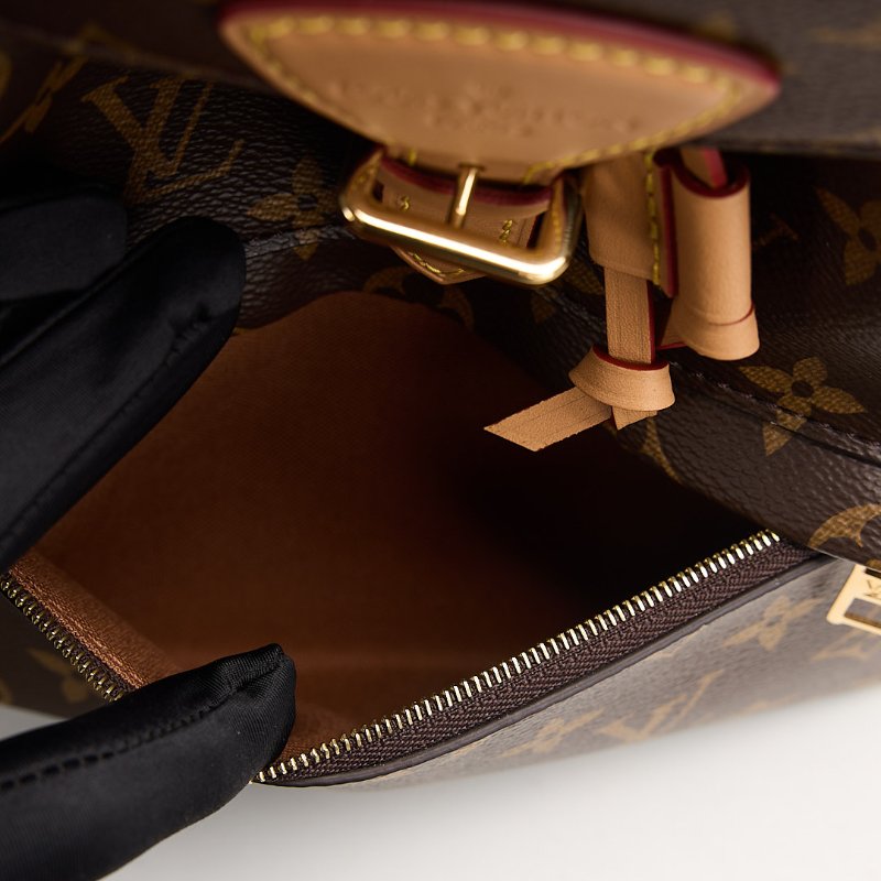 二手Lv Montsouris PM老花後背包/晶片款-21