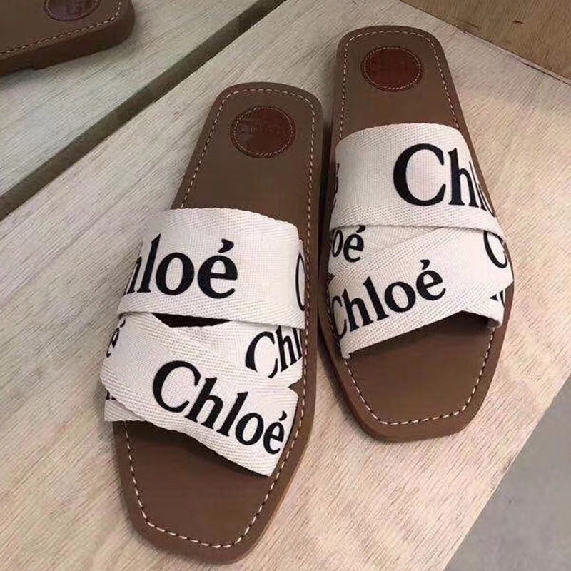 Chloe 女士 Woody logo印花涼鞋34 35 36 37 38 39 40 41 42碼-0